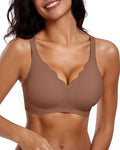 Vertvie Womens Seamless Bras No Underwire Supportive Wireless Push Up Full by WelcometoVertVie
