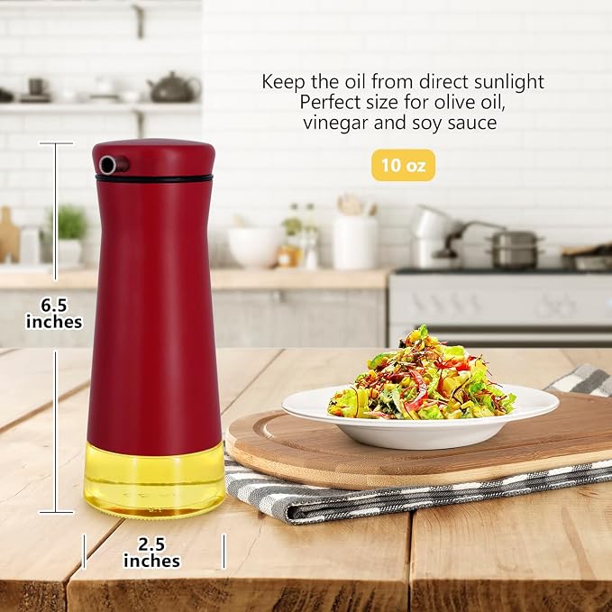 Aelga Red Oil And Vinegar Dispenser Set - Image 5