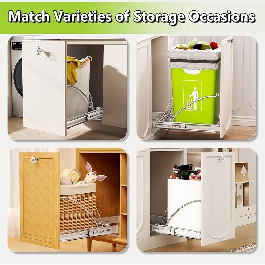 Pull Out Trash Can Slide Rail Under Cabinet 7-13 Gallon 50 Qt Under Sink Trash - Image 6