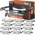 OXG 12 Pack Safety Glasses for Men Women, ANSI Z87.1 Safety Goggles Impact by OXG