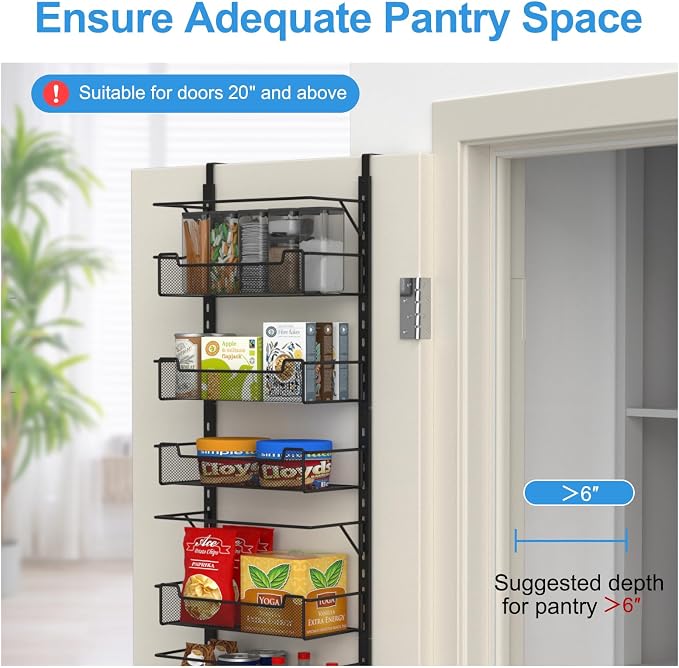 Over the Door Pantry Organizer, 8-Tier Over the Door Organizer - Image 4
