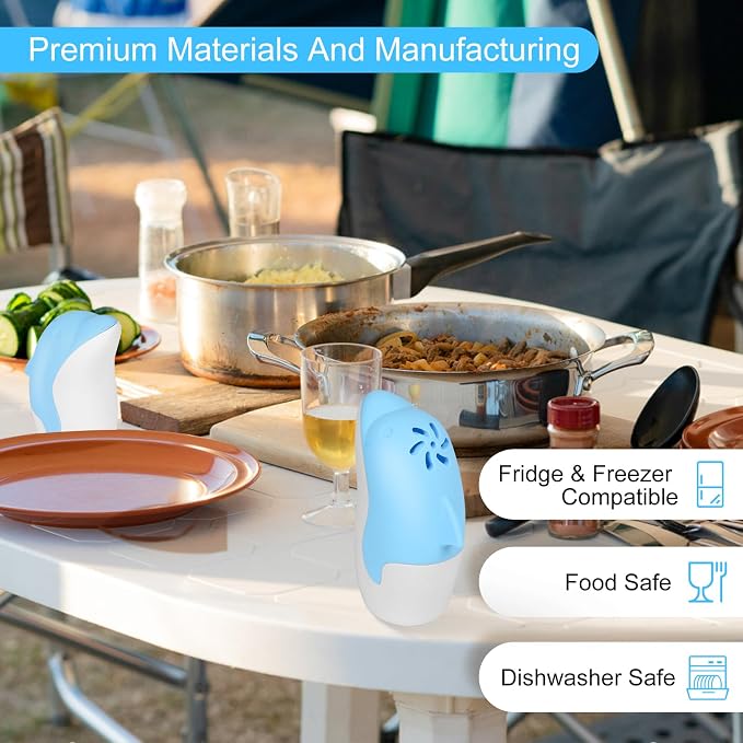 Asltw Upgrade Cute Fridge Deodorizer, Dolphin Fridge Cleaner, Freezer Odor - Image 4