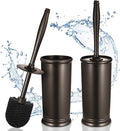 HAMITOR Toilet Bowl Brush Holder Set: 2 Pack Modern Deep Cleaning Bathroom by HAMITOR