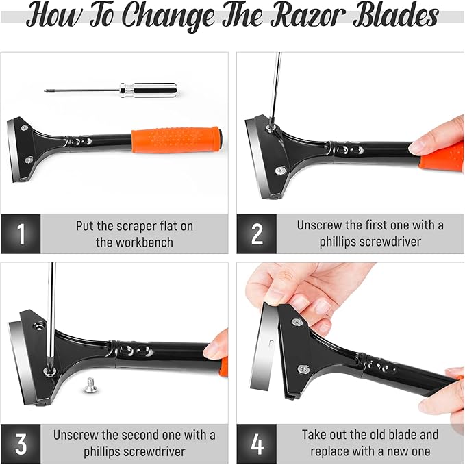 DIYSELF Razor Blade Scraper, Floor Scraper, Scraper Tool - Image 5