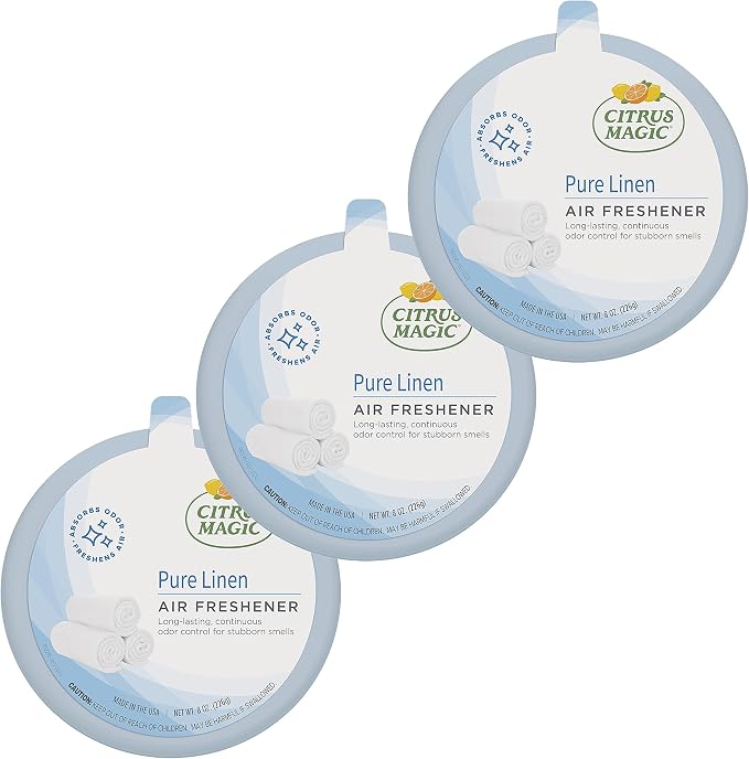 Citrus Magic Odor Absorbing Solid Air Freshener, Pure Linen by CitrusMagic