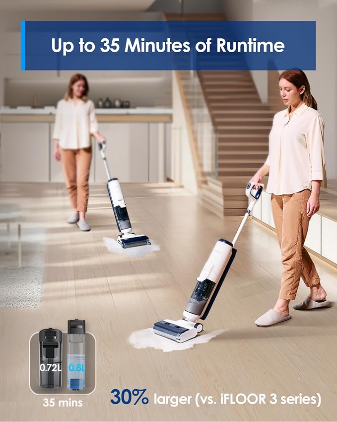 Tineco iFLOOR 5 Breeze Complete Wet Dry Vacuum Cordless Floor Washer, One-Step - Image 7
