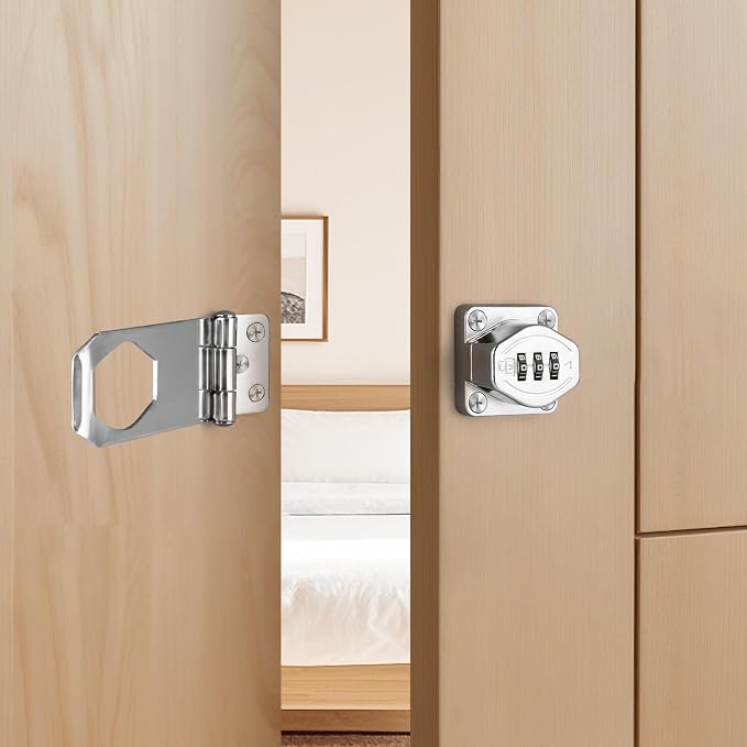 Cozy Tower 4 inch 180 Degrees Hasp Combination Lock - Image 5