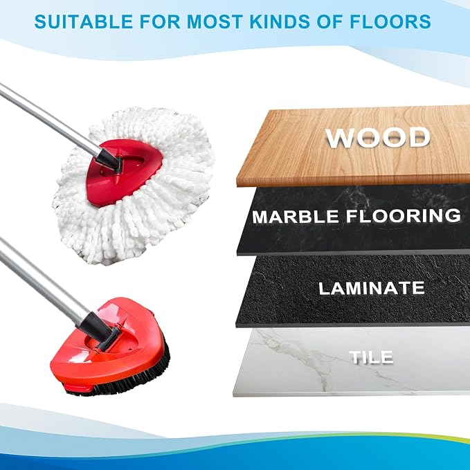 Spin Mop Head and Brush Replacement Compatible - Image 7