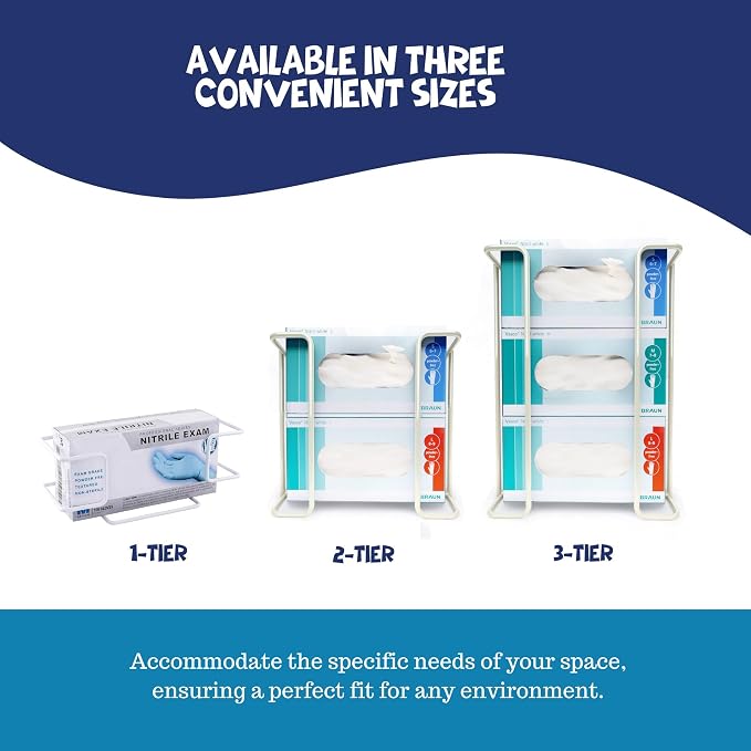 Disposable Glove and Facial Tissue Wire Rack, Wall Mount Design - Image 6