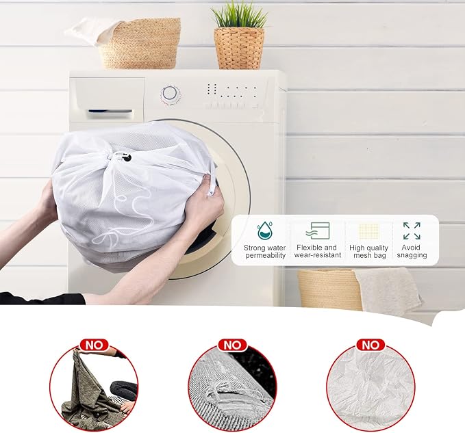 OTraki 2 Pack Mesh Laundry Bag, 20x24 Inch Heavy Duty Laundry Fine Mesh Bags - Image 7