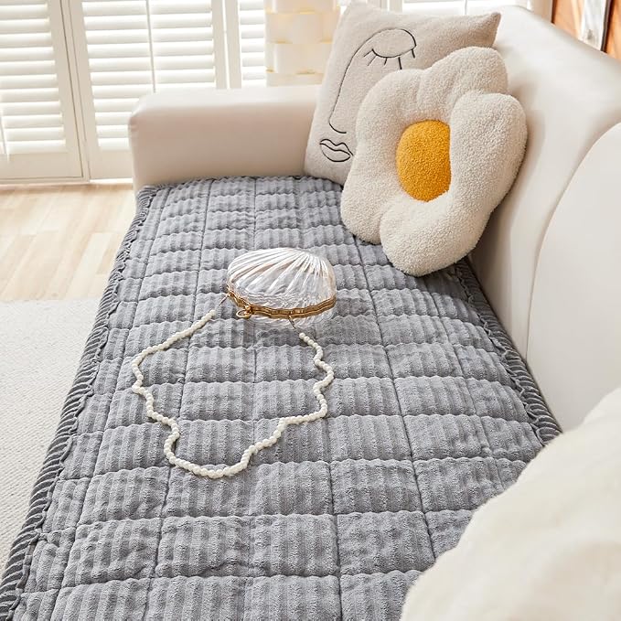 Couch Cover for Dogs Washable, Fuzzy Pet Couch Covers for 3 Cushion Sofa Pet - Image 6