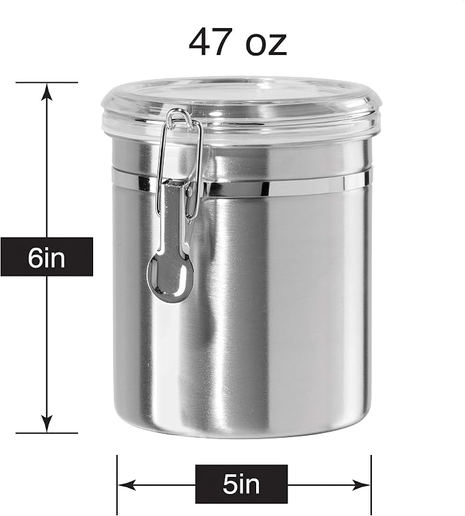 OGGI Stainless Steel Kitchen Canister 52 fl oz - Image 8