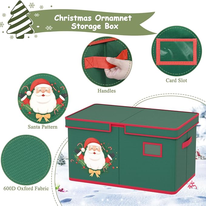 Christmas Ornament Storage Box Christmas Ornament Organizer Storage - Image 3