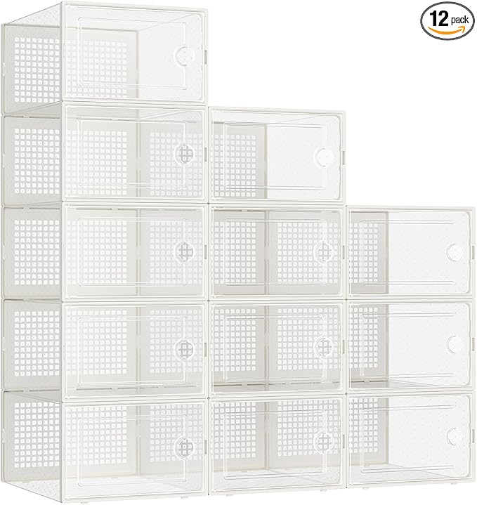 Kuject Large Shoe Organizers Storage Boxes by Kuject