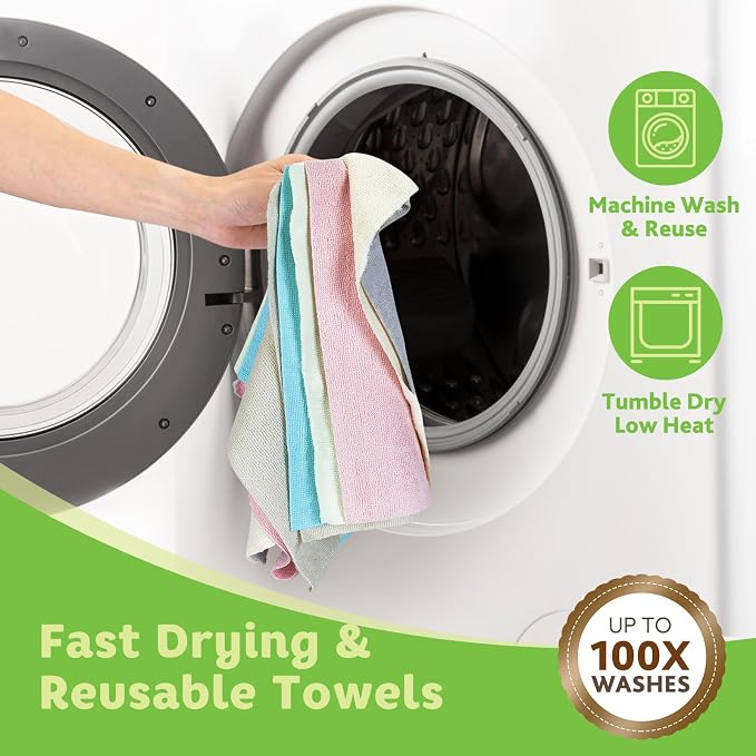 Matthew Microfiber Cleaning Cloth Roll 72Pack Reusable Paper Towels&Washable - Image 7