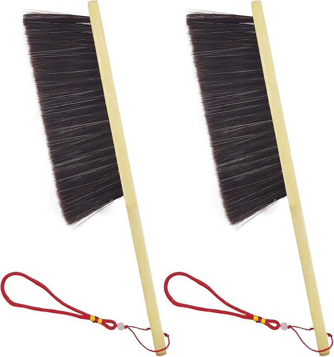 2 Piece Wooden Hand Broom, Dust Brush, Bench Brushes, Soft Bristles, Long by HIQU+and+HIST
