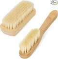 TAKAVU Leather & Upholstery Cleaning Brush Set, Pure White Boar Hair Bristle by TAKAVU