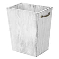 Wood Wastebasket Trash Can Rustic Farmhouse Square Garbage Container Bin by OYEAL
