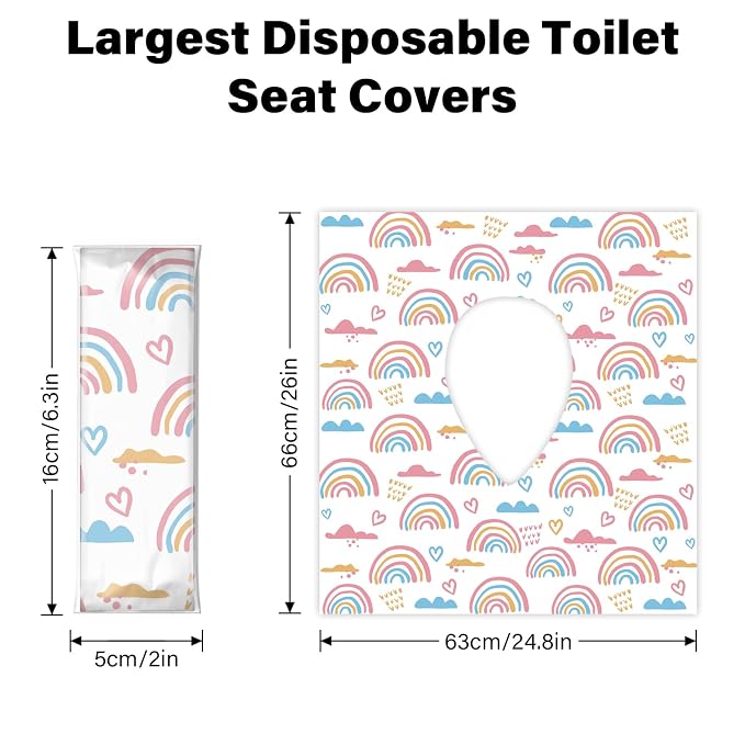 60 Pack Toilet Seat Covers Disposable, Extra Large Waterproof Toilet Cover - Image 4