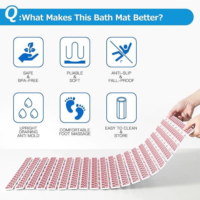 Matace Non Slip Rubber Bathtub & Shower Mat - Image 2
