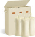 SONGMICS 42.2 Gallon Laundry Hamper, 3-Compartment Laundry Basket Sorter by SONGMICSbySONGMICSHOME