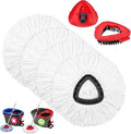 Mop Replacement Heads 4 Pcs & 1Scrub Brush & 1 Base Combo by BocaStory
