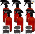 Cornucopia Brands 16oz Amber PLASTIC Spray Bottles w/Heavy Duty Mist & Stream by CornucopiaBrands