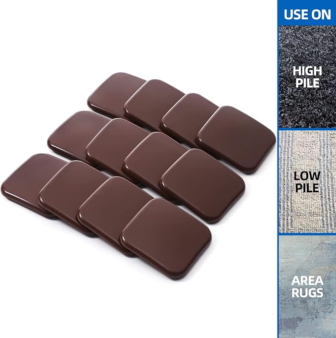 Square Furniture Sliders, Reusable Furniture Movers Sliders - Image 3