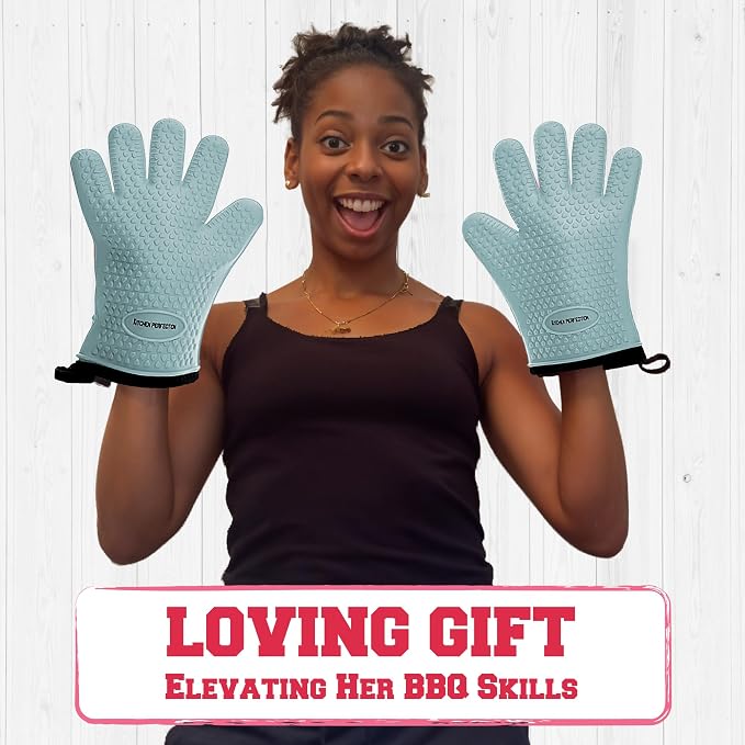 KITCHEN PERFECTION XL Silicone Smoker Oven Gloves - Image 8