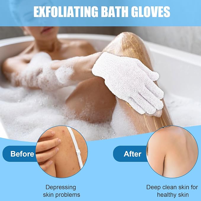 60Pcs Exfoliating Gloves Bulk, Scrub Gloves Exfoliating Body Scrubber Glove - Image 6