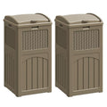 Flamaker 30 Gallon Trash Can, Resin Outdoor Garbage Can by Flamaker