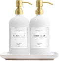 Vine Creations Glass Soap Dispenser, 2 Pack Kitchen Soap Dispenser Set by VineCreations