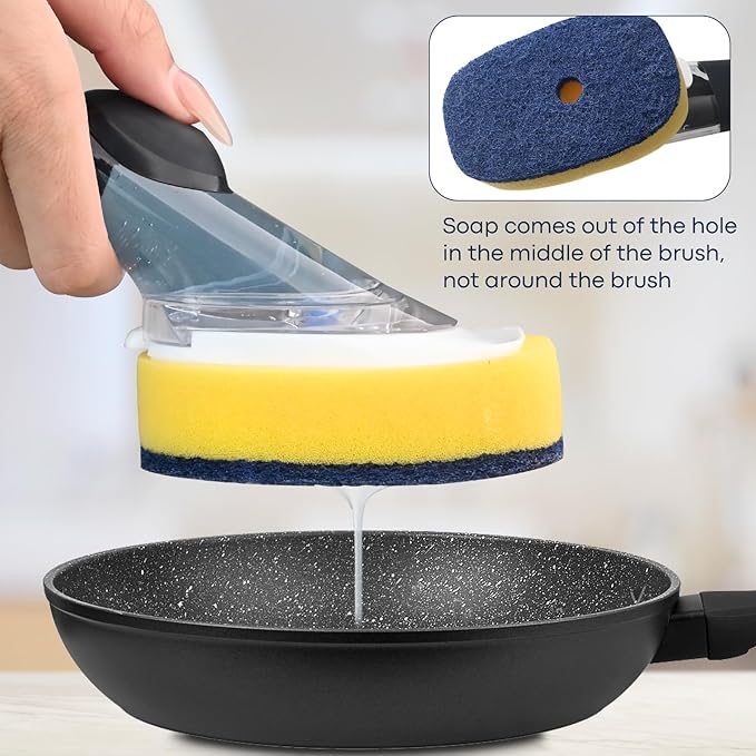 Sponge Brush Refills for OXO Dish Brush, 8 Pack Soap Dispensing Dish Refills - Image 4