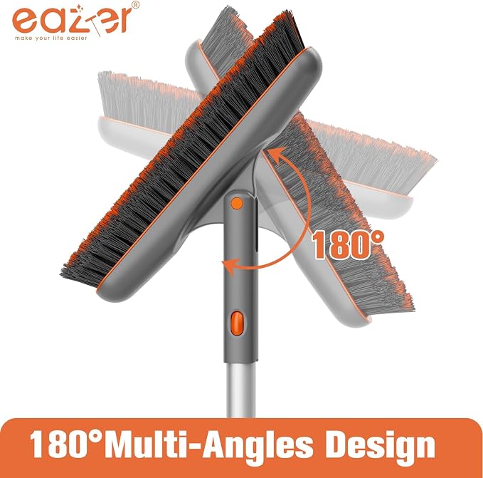 Eazer Grout Brush with Long Handle, 180°Rotation Tile Grout Cleaning Brush - Image 3