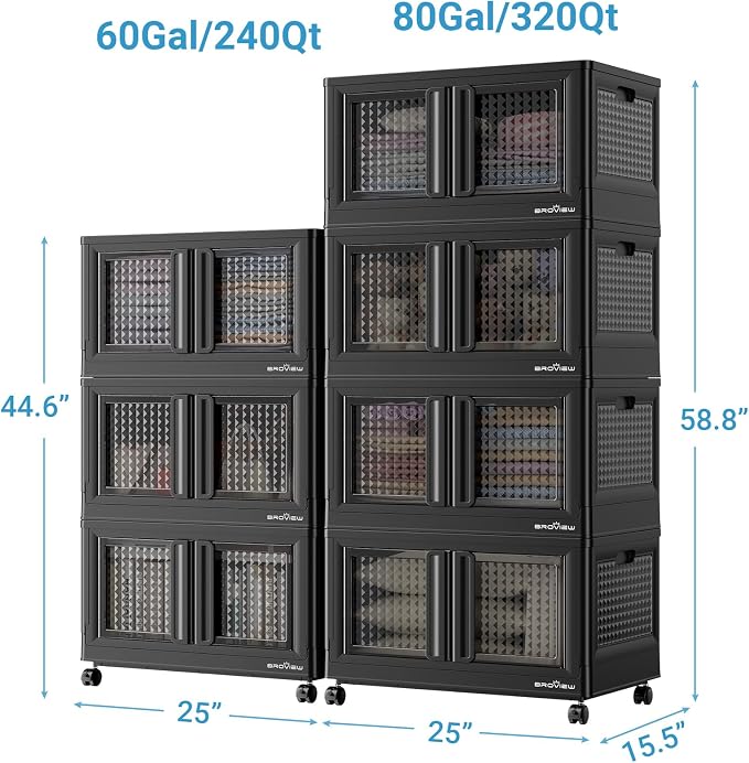 BROVIEW 140Gal Stackable Storage Bins - Image 2
