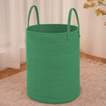 Large Woven Laundry Basket Hamper, 60L Cotton Rope Storage Bin by JMvicyroam