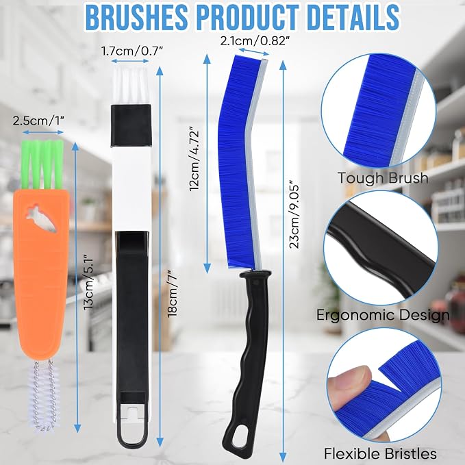 6Pcs Crevice Cleaning Brush, Cleaning Supplies Cleaning Brush Tools Crevice - Image 6