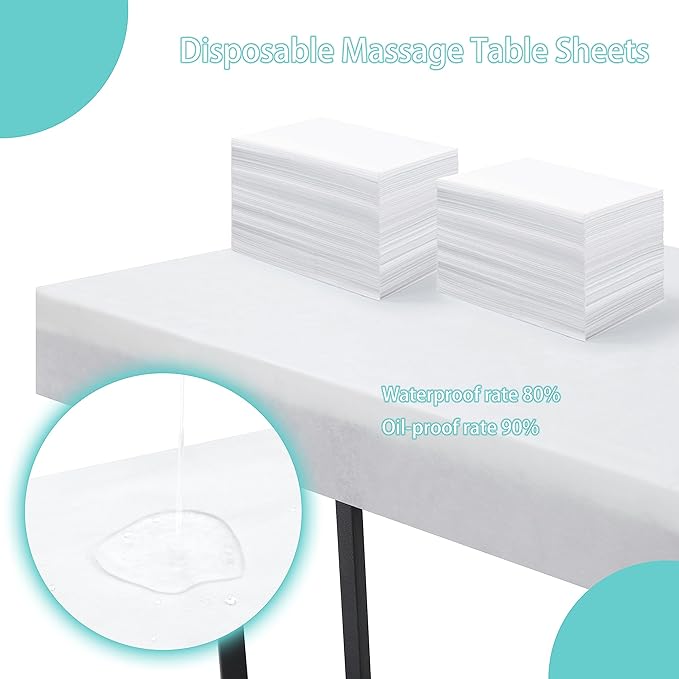 Disposable Bed Sheets for Massage Table 100 Pcs 31" x 71" Waterproof Massage - Image 4