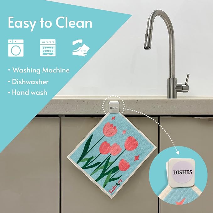 Swedish Dishcloths, 8 Pack Reusable Paper Towels - Image 5
