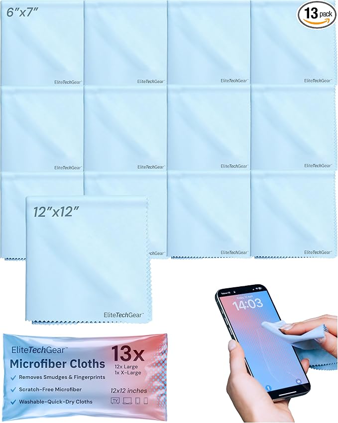 Elite Screens Microfiber Cleaning Cloth Set by EliteTechGear
