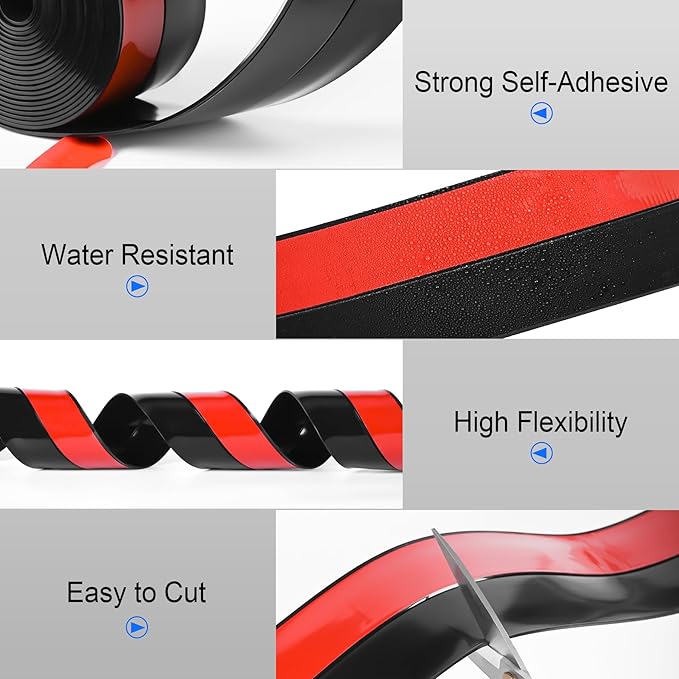 ToLanbbt Weather Stripping Silicone Door Seal Strip 2 in x 10 ft Door Draft - Image 5