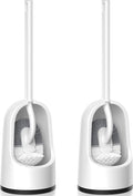 Toilet Brush, 2 Pack Toilet Brush and Holder Set by TRENTI