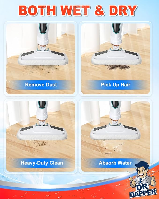 DR DAPPER 6 Pack SMP01 Steam Mop Pads Compatible - Image 4