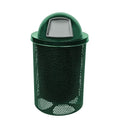 COATEDOUTDOORFURNITURE RDT-P-TXTGRN Heavy Duty Round Trash Receptacle by CoatedOutdoorFurniture