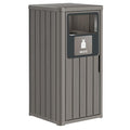 Outdoor Trash Can, Waterproof Resin Garbage Can Indoor and Outdoor Use by LHBGO