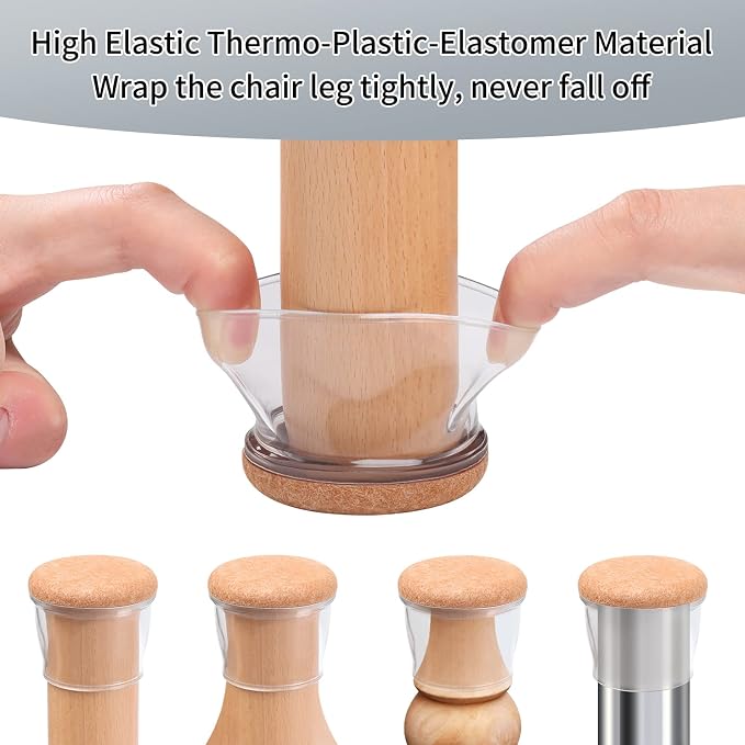 Ezprotekt 8 Pcs Extra Large Chair Leg Protectors - Image 5