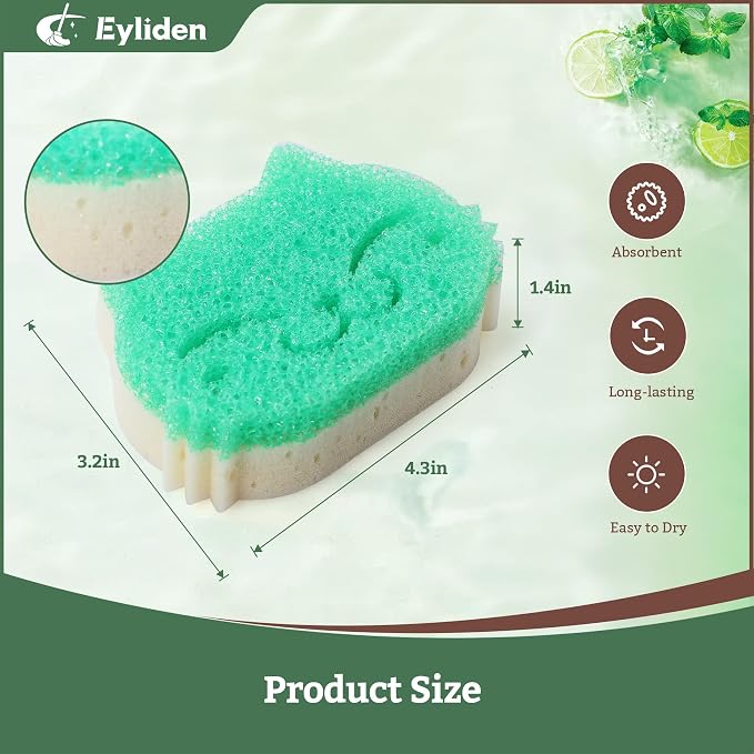 Eyliden 6 Pack Scrub Sponge - Image 6