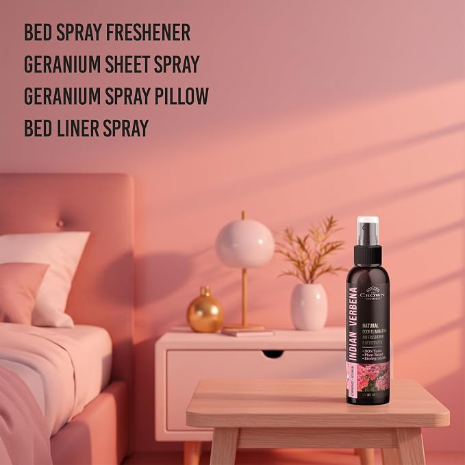 Non-Toxic Odor Eliminator, Natural Geranium & Lemongrass Air Freshener Spray - Image 8