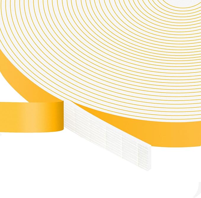 White Strong Adhesive Seal Foam Tape, Weather Stripping by Trisiki