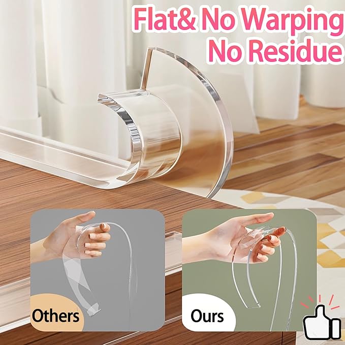 Clear Soft Corner Protectors for Furniture Strip, 1.4in x13FT, Sharp Edge & - Image 5